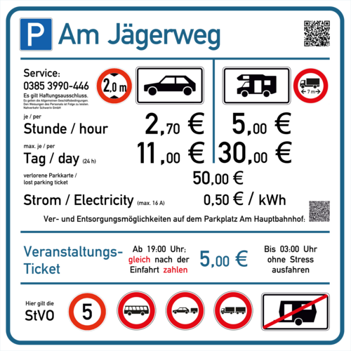 Preise Parkplatz am Jägerweg
